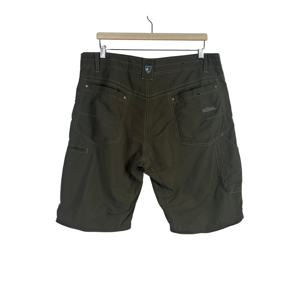 Kuhl Liberator Convertible Stealth Shorts Mens 36 Olive Green Hiking Cargo